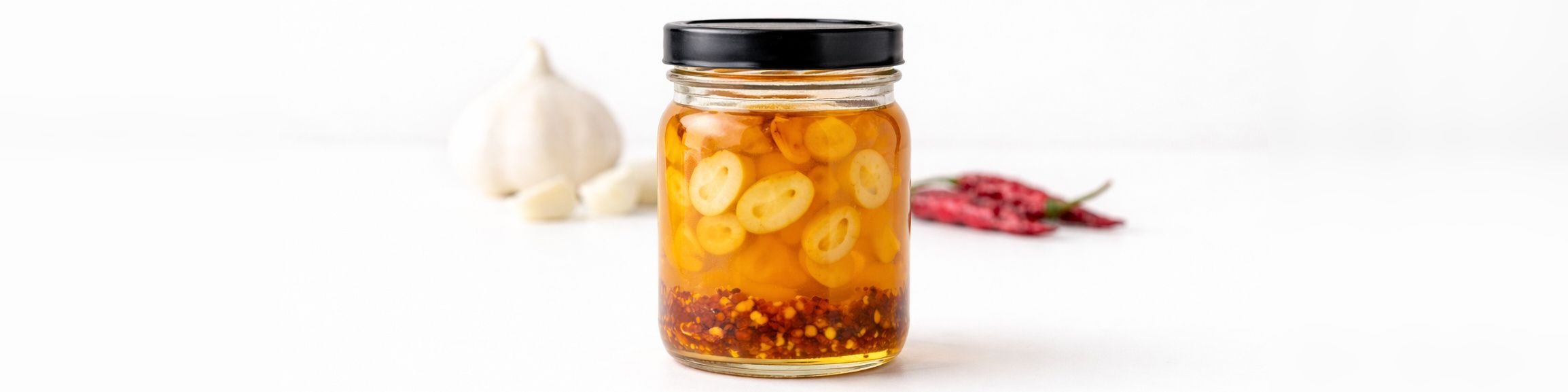 Homemade garlic chili oil